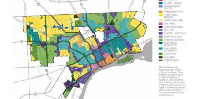 Kart over Detroit forlatte bygninger kart