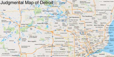 Fordomsfull kart Detroit