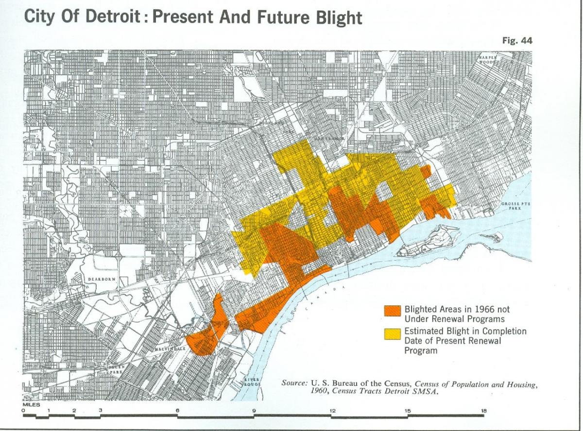 kart over Detroit blys